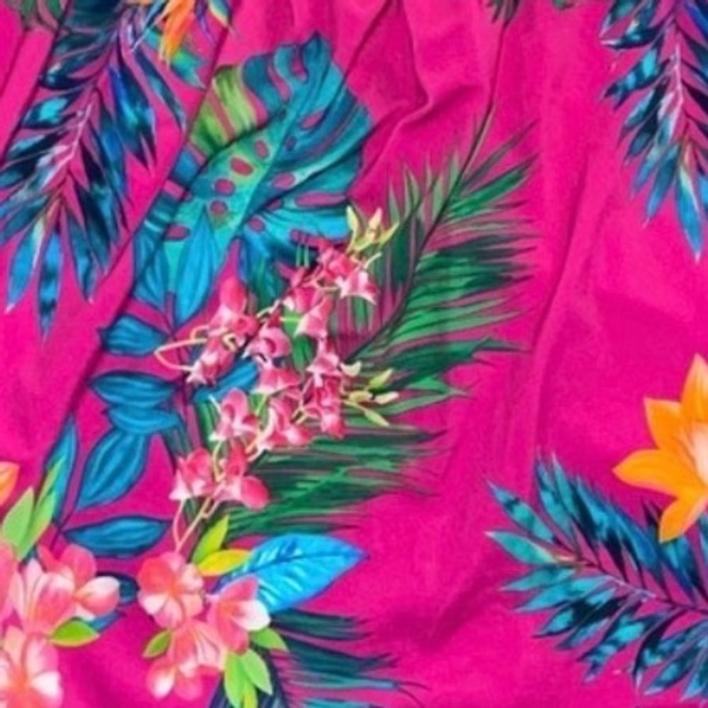 Kim Gravel x Swimsuits For All Pink Tropical Floral Tankini Top Sz 14 Colorful - Picture 5 of 5